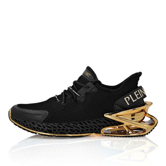Philipp Plein Sport Thunder Force GenX 01 Black Gold Sneakers - Picture 1 of 12